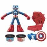 Joc de Plastilină Play-Doh Capitán América Set Stamper Shield Multicolor