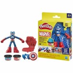 Joc de Plastilină Play-Doh Capitán América Set Stamper Shield Multicolor