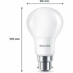 Bec LED Philips 60 W Mat Alb cald F 8 W 60 W B22 3 Unități (2700 K)