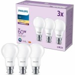 Bec LED Philips 60 W Mat Alb cald F 8 W 60 W B22 3 Unități (2700 K)