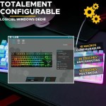 Tastatură The G-Lab KEYZ CAESIUM Gri Azerty Franceză