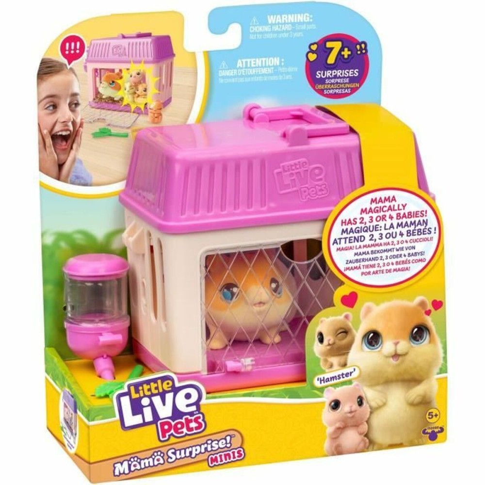 Jucărie de Pluș Little Live Pets Mama Surprise Hamsters Portocaliu Orange Flauș Hamster