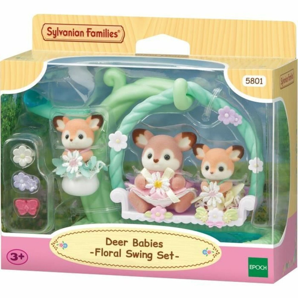 Figura îmbinată Sylvanian Families Ciervo bebé y columpio animale