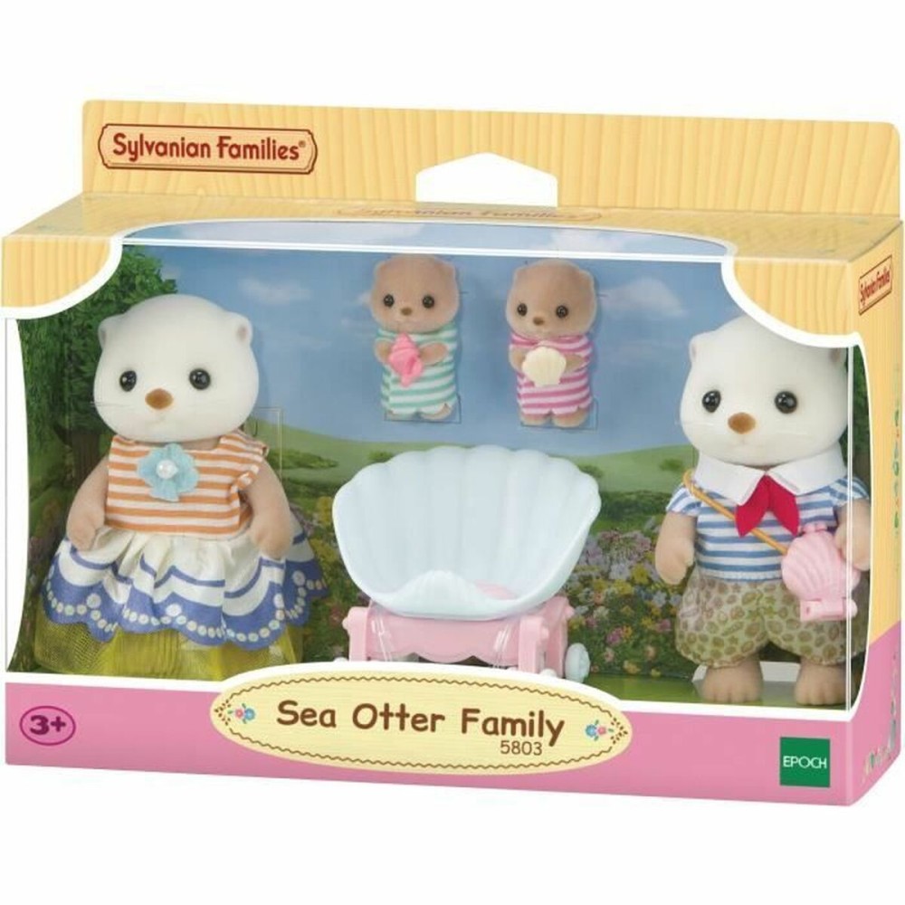 Figura îmbinată Sylvanian Families La familia de las nutrias marinas animale