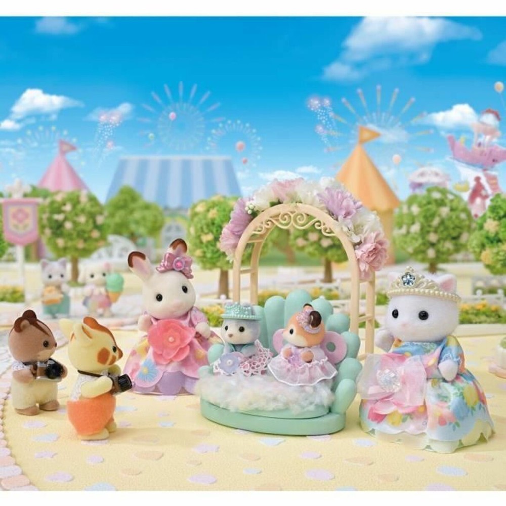 Figura îmbinată Sylvanian Families Princesas con vestidos de flores Prințesă