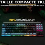 Tastatură The G-Lab KEYZ CAESIUM Negru Gri Azerty Franceză