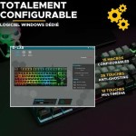 Tastatură The G-Lab KEYZ CAESIUM Negru Gri Azerty Franceză