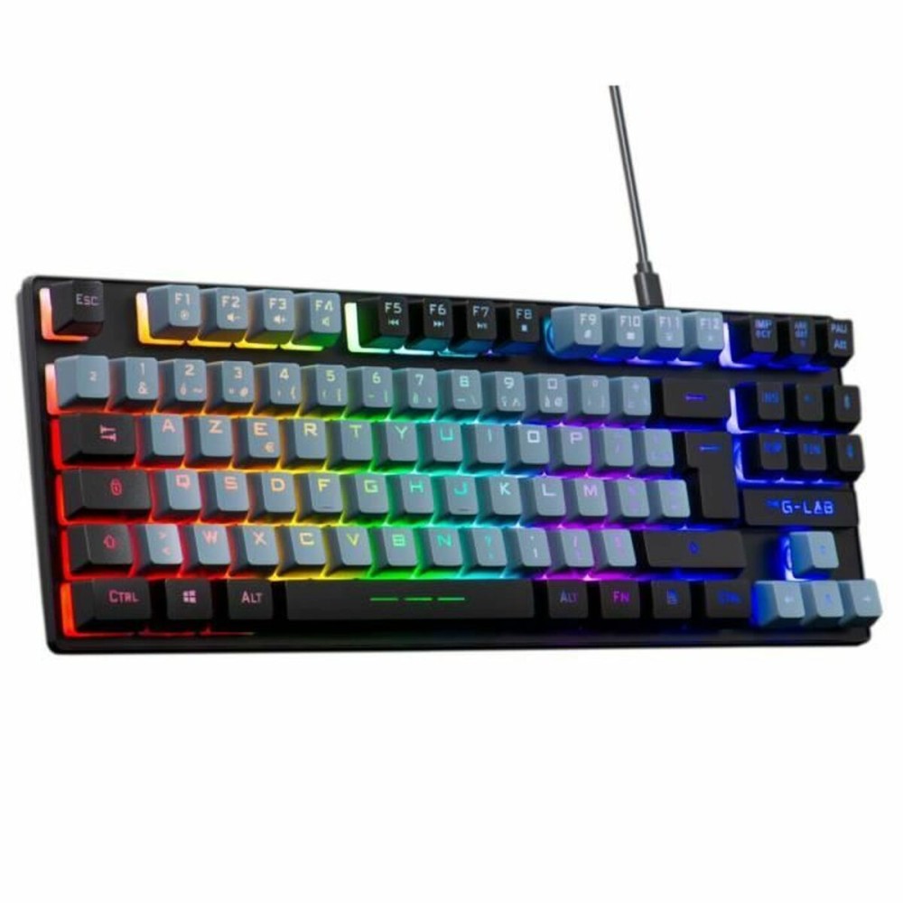 Tastatură The G-Lab KEYZ CAESIUM Negru Gri Azerty Franceză