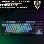 Tastatură The G-Lab KEYZ CAESIUM Negru Gri Azerty Franceză