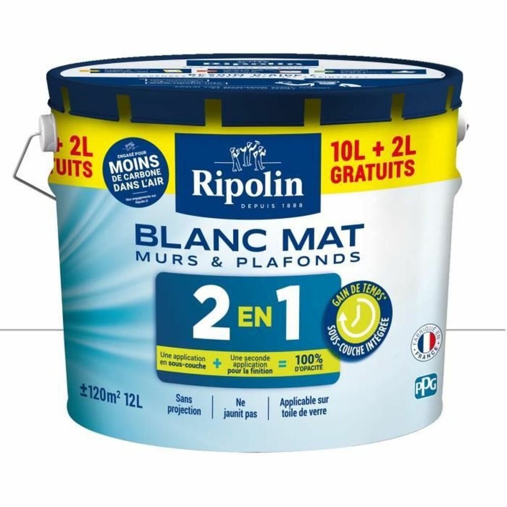 Vopsea de Grund Ripolin Alb Mat 12 L