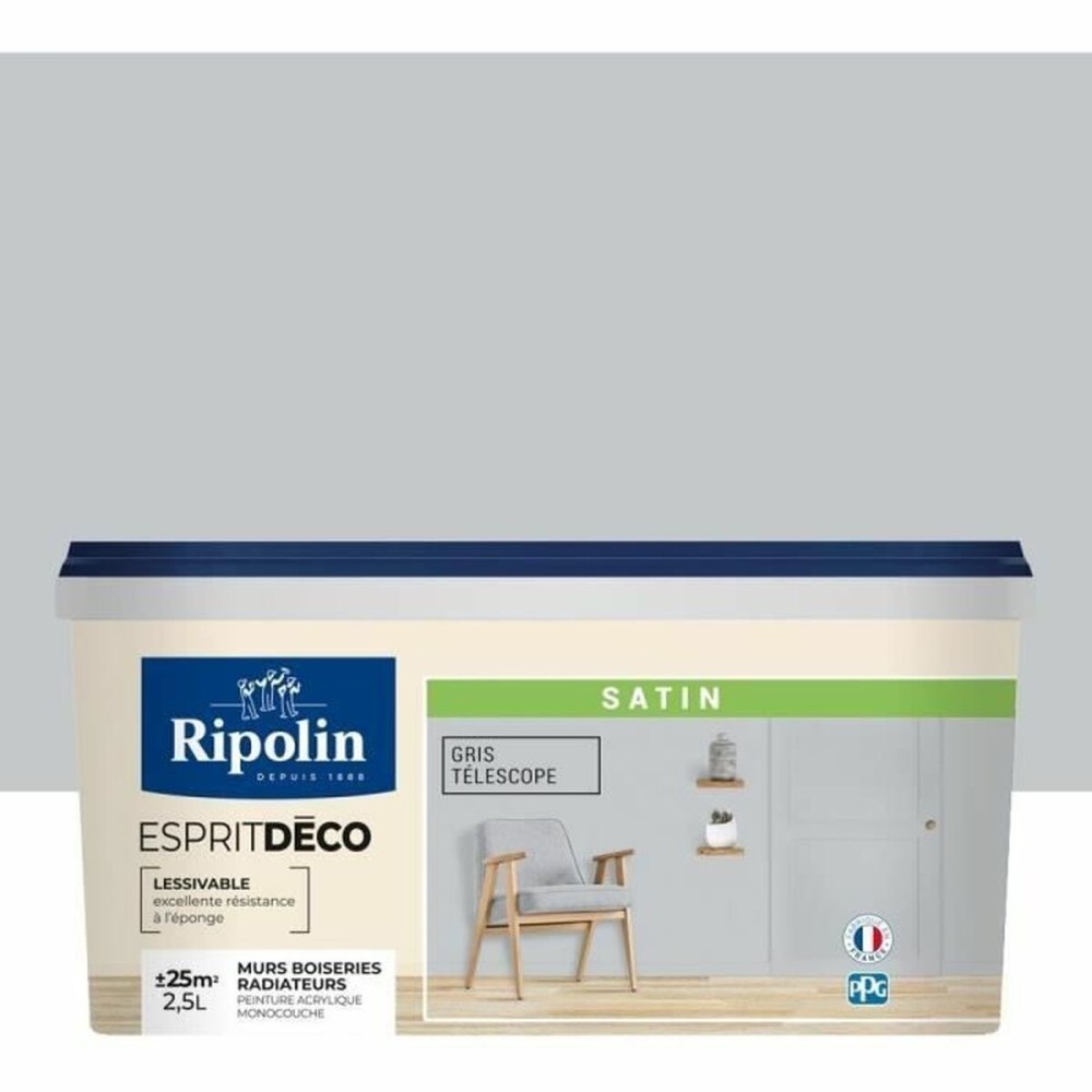 Vopsea de Grund Ripolin Gri Finisaj satinat 2,5 L