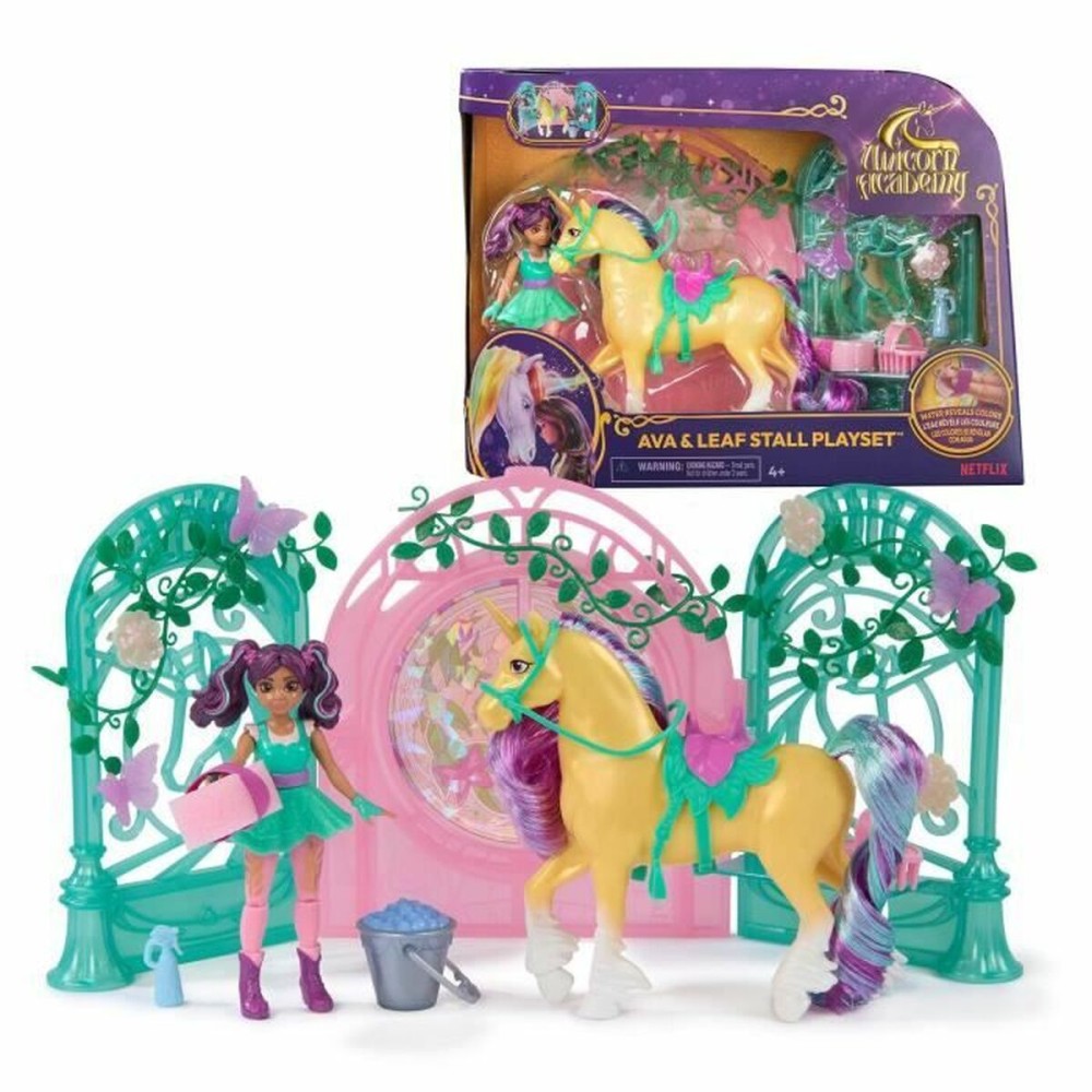 Jucărie de Pluș Spin Master Mini Muñeca Ava y Leaf Color Reveal Unicorn Academy Multicolor Plastic Unicorn