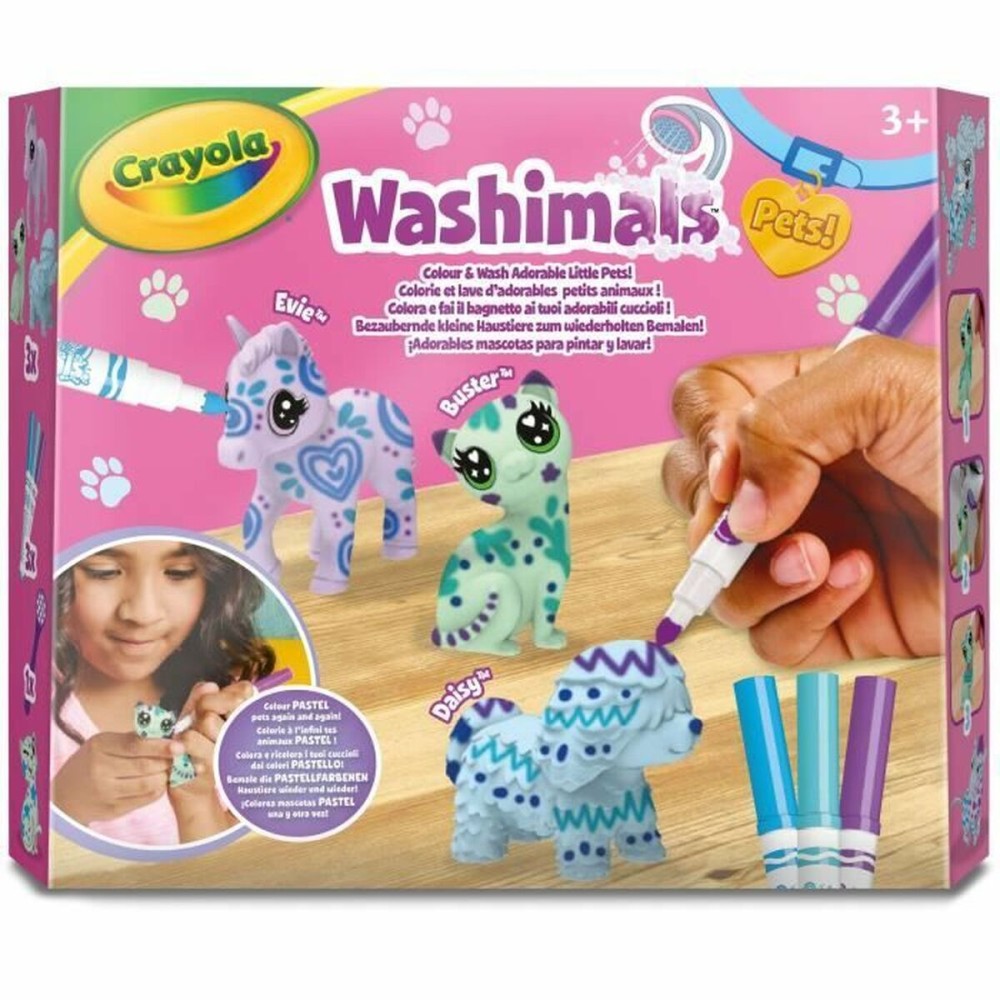 Set pentru desen Crayola Washimals (3 Piese) (3 Unități)