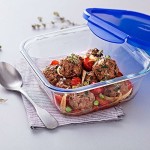 Recipient pentru conservarea alimentelor Pyrex Albastru Transparent 800 ml (2 Unități)