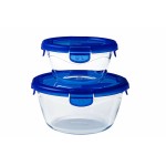 Recipient pentru conservarea alimentelor Pyrex Albastru Transparent Rotundă 1,6 L (6 Piese)