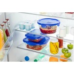 Recipient pentru conservarea alimentelor Pyrex Albastru Transparent Rotundă 1,6 L (6 Piese)