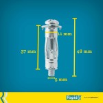 Dibluri și șuruburi Rapid Ø 11 x 37 mm M5 x 48 mm Metal Expansiune 10 Unități