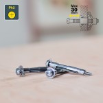 Dibluri și șuruburi Rapid Ø 8 x 46 mm M4 x 58 mm Metal Expansiune 10 Unități