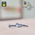 Dibluri și șuruburi Rapid Ø 8 x 46 mm M4 x 55 mm Metal Expansiune 10 Unități