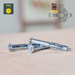 Dibluri și șuruburi Rapid Ø 13 x 65 mm M6 x 75 mm Metal Expansiune 10 Unități