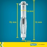 Dibluri și șuruburi Rapid Ø 13 x 65 mm M6 x 75 mm Metal Expansiune 10 Unități