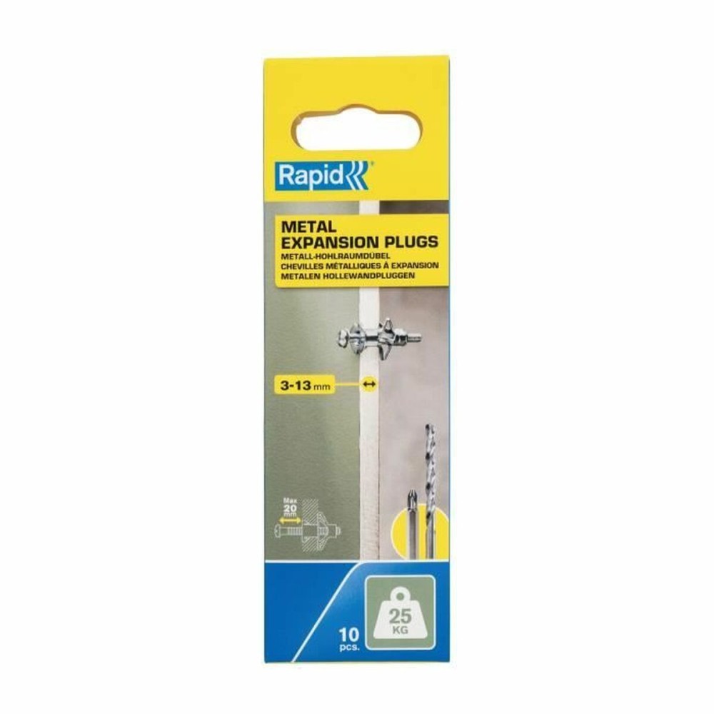 Dibluri și șuruburi Rapid M4 x 40 mm Ø 8 x 32 mm Metal Expansiune 10 Unități
