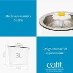 Fântână pentru animale de companie Catit Alb Plastic/Oțel inoxidabil