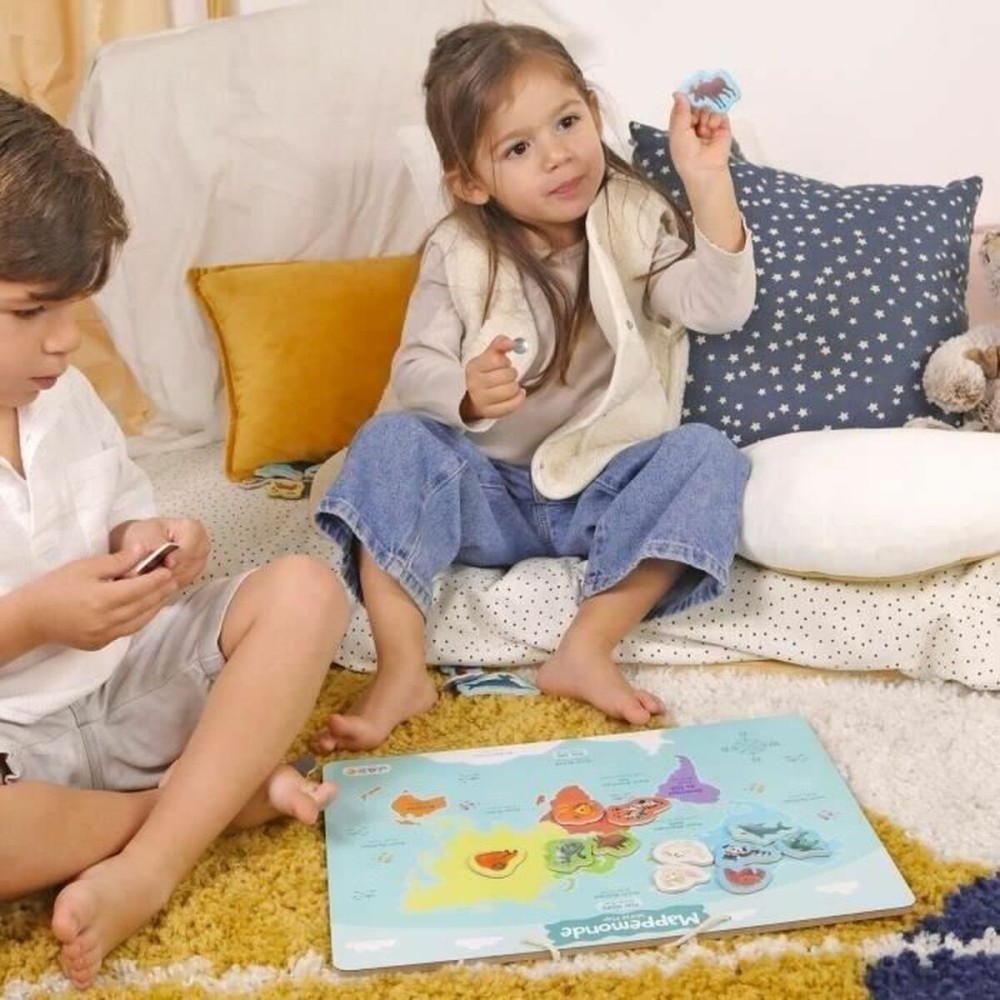 Joc Educativ 40 x 30 cm Multicolor Harta Lumii