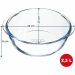 Vas pentru Cuptor Pyrex Transparent Sticlă borosilicată Rotund Ø 26 cm