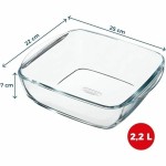 Vas pentru Cuptor Pyrex Transparent Sticlă borosilicată Pătrat