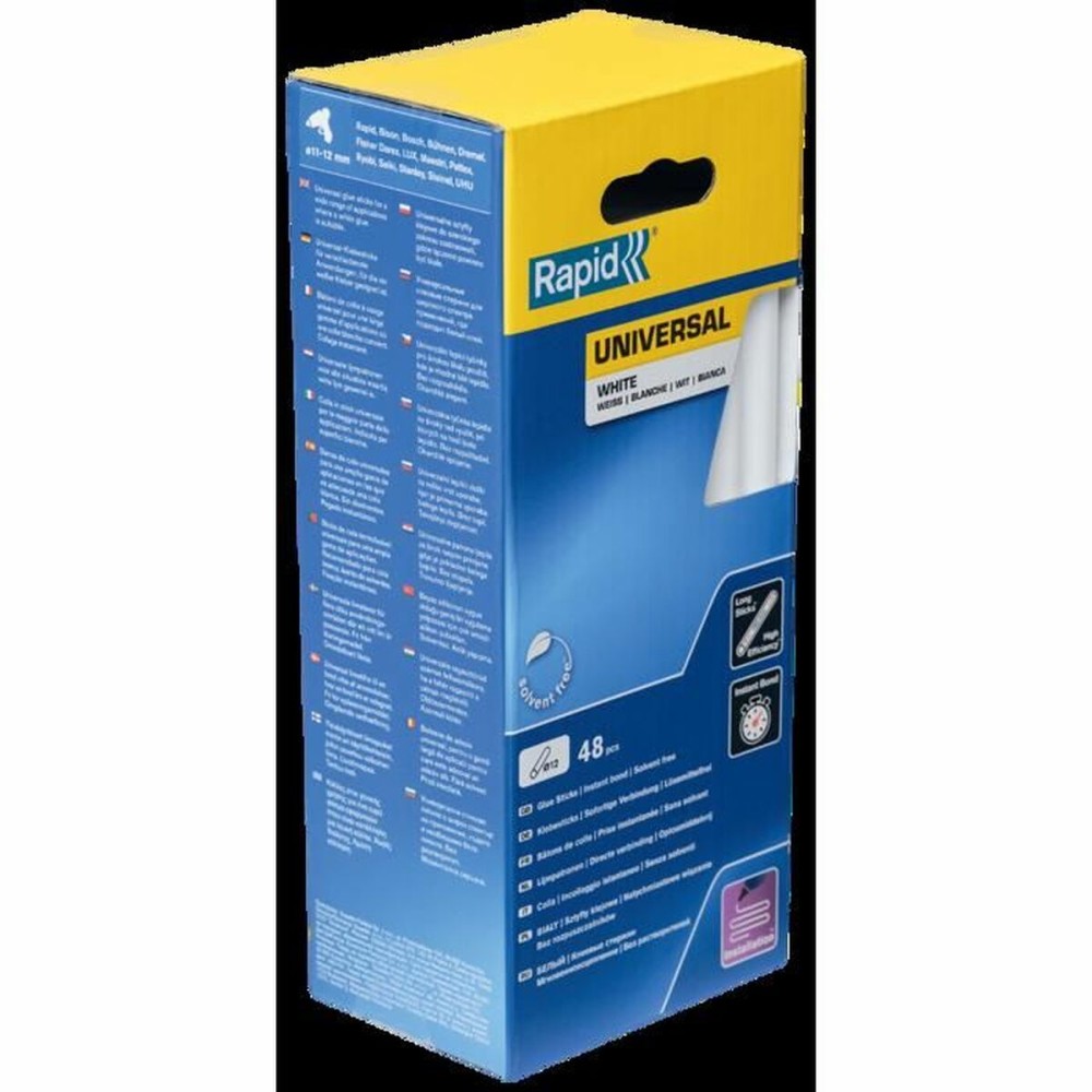 Batoane de adeziv topit la cald Rapid Rapid Alb Ø 12 mm 48 Piese