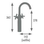 Robinet Monocomandă Edouard Rousseau Negru