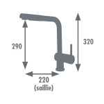 Robinet Monocomandă Edouard Rousseau SQUARE