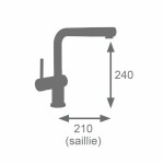 Robinet Monocomandă Edouard Rousseau SQUARE