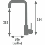 Robinet Monocomandă Edouard Rousseau SOTO Crom În formă de C