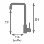 Robinet Monocomandă Edouard Rousseau SOTO Crom În formă de C