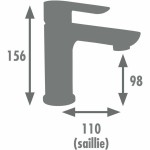 Robinet Monocomandă Edouard Rousseau MILK Grafit