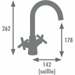 Robinet Monocomandă Edouard Rousseau Negru