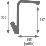 Robinet Monocomandă Edouard Rousseau PATTY Gri Chrome Crom În formă de C