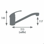 Robinet Monocomandă Edouard Rousseau CARDIFF Oțel inoxidabil