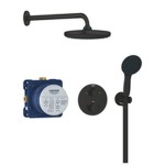 Coloana de dus Grohe Negru 25 cm