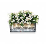 Ghiveci Lechuza Alb Negru polipropilenă