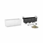 Ghiveci Lechuza Negru Gri polipropilenă