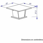 Masa de Cafea Diagone Alb Dub 69 x 69 x 38 cm