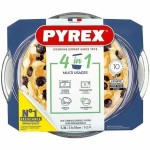 Caserolă Cu Capac Pyrex 1,4 L 18 x 9 x 21 cm Alb Transparent Sticlă