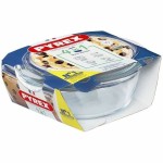 Caserolă Cu Capac Pyrex 1,4 L 18 x 9 x 21 cm Alb Transparent Sticlă