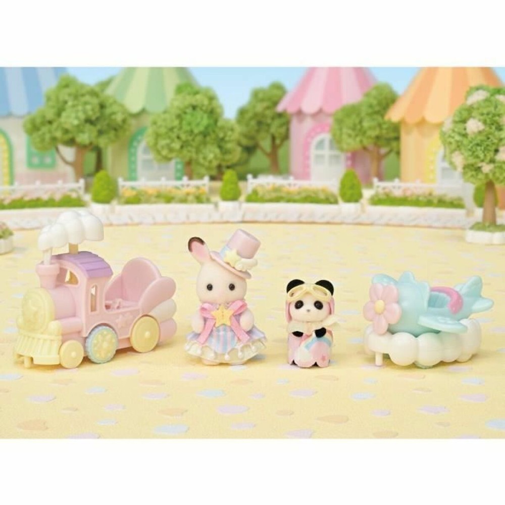 Playset Sylvanian Families Amusement Park Ride - Plane & Train Multicolor