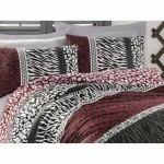 Set husă de pătură Roșu Pat 200 3 Piese