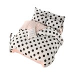 Set husă de pătură Alb Pat 200 3 Piese