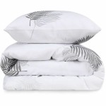 Set husă de pătură Gri Pat 200 3 Piese